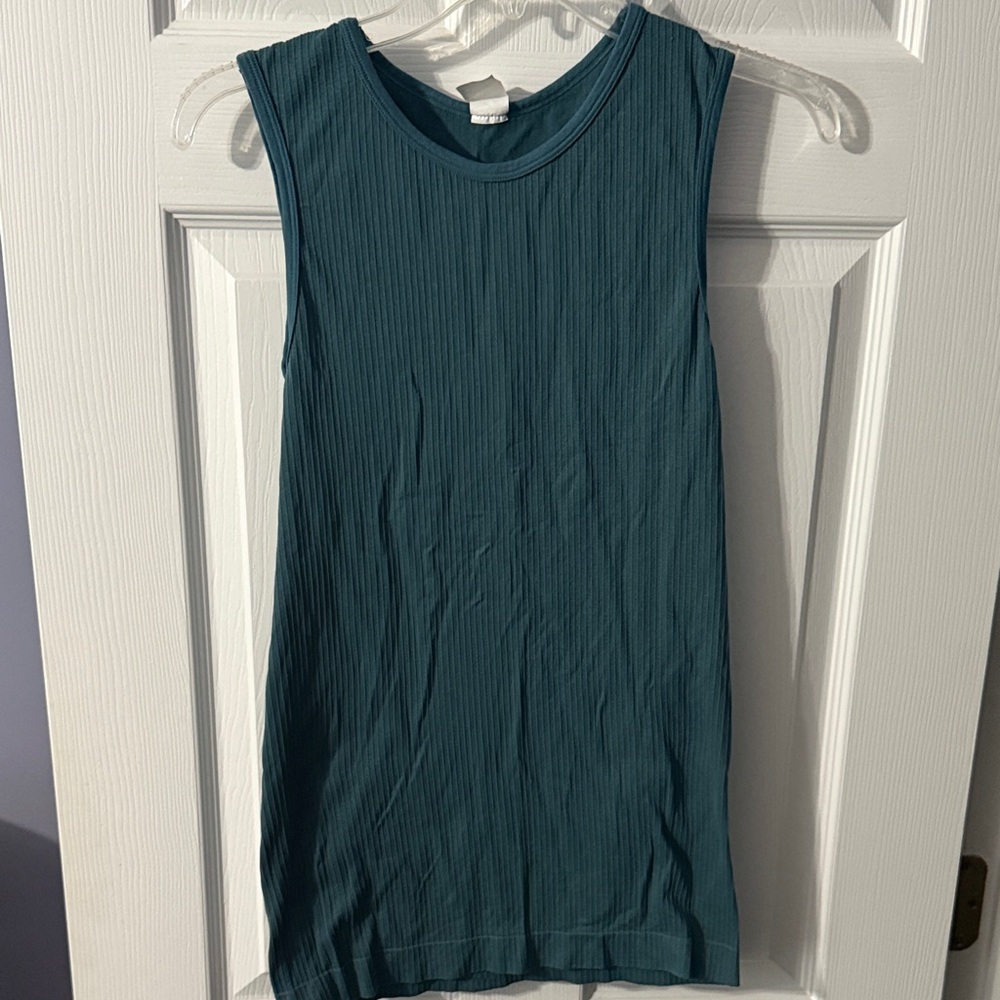 ZYIA Teal Ribbed Tank Top